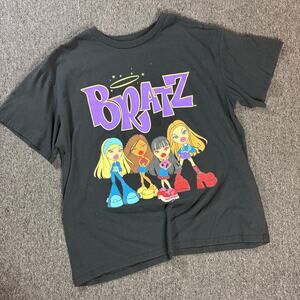 Vintage Y2k Bratz Barbie Black Dollz Short Sleeve Graphic Tee Women's XL